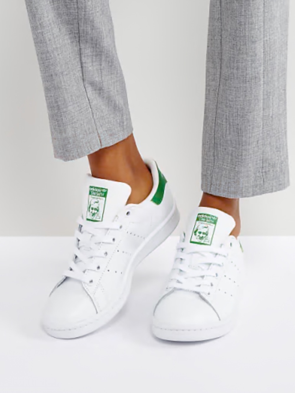 Adidas Stan Smith Primegreen White Green  Tennis Preppy 9.5